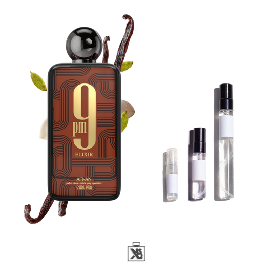 Décant authentique de AFNAN 9PM ELIXIR parfum intense mixte - 2ml/5ml/10ml
