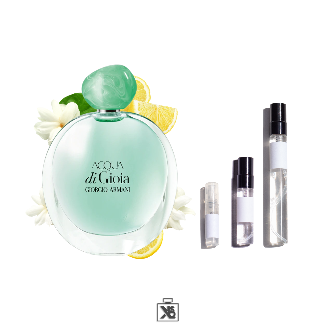 Décant authentique de Acqua di Gioia eau de parfum pour femme - 2ml/5ml/10ml