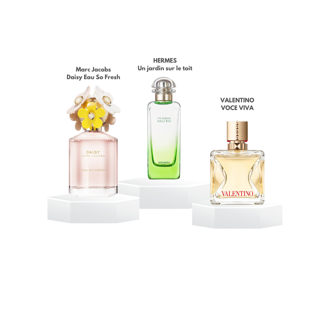 Pack decants 'Floral et petillant' pour femme - 5ml / 10ml